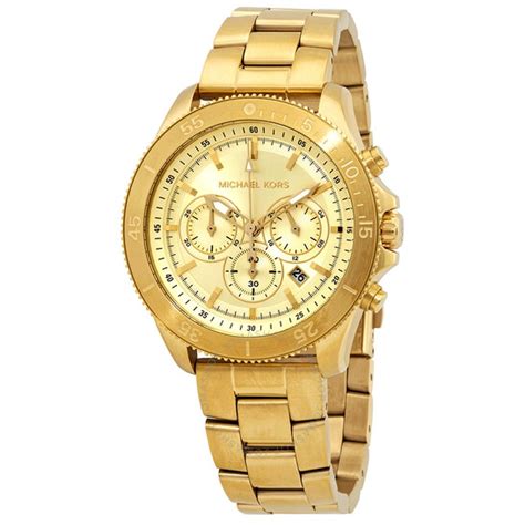 Michael Kors Theroux Chronograph Quartz Gold Dial Men's 